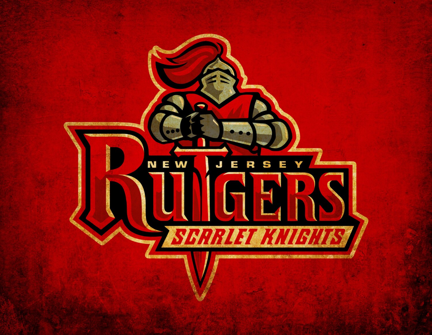 Rutgers University, Rutgers Scarlet Knights vintage style Canvas Print, college football logos, apartment decorating ideas, Rutgers