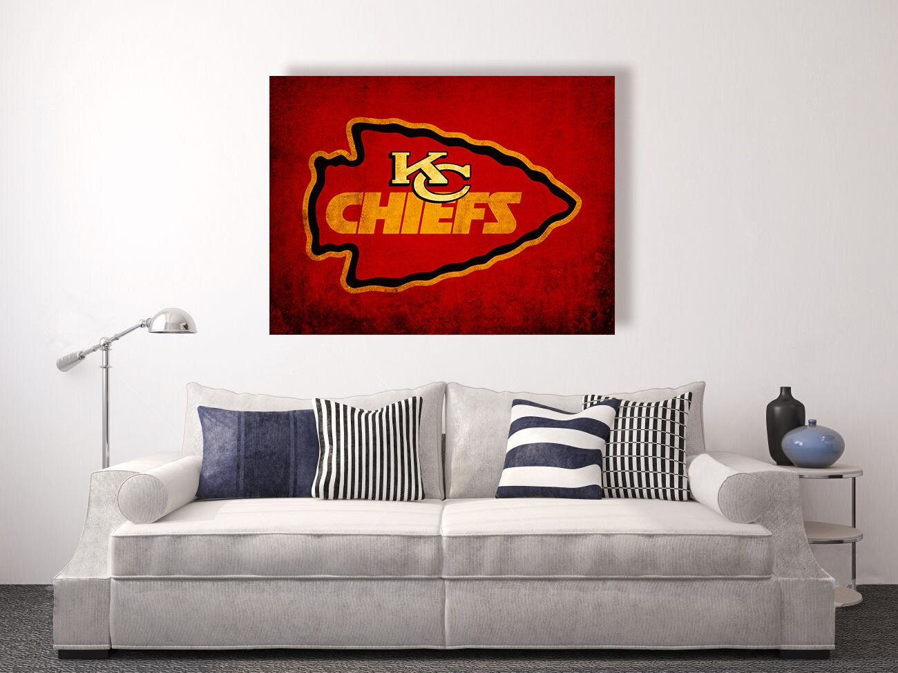 Kansas City Chiefs vintage style Canvas Print, Wall Art, Wall Decor, Vintage, Grunge