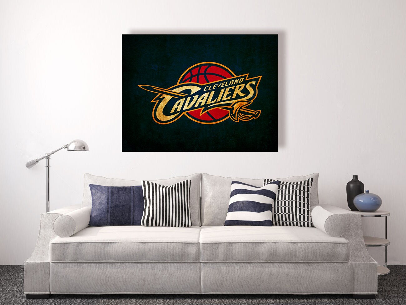 Cleveland Cavaliers vintage style Canvas Print, vintage basketball, basketball room decor, basketball wall decor, basketball gift ideas