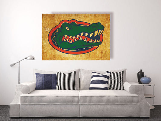 University of Florida, Florida Gators vintage style Canvas Print, college football logos, apartment decorating ideas, gator nation