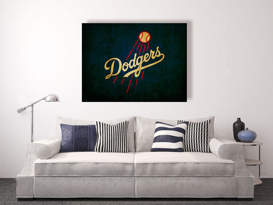 Los Angeles Dodgers vintage style Canvas Print,  vintage baseball decor, baseball wall decor, baseball room decor,apartment decorating ideas